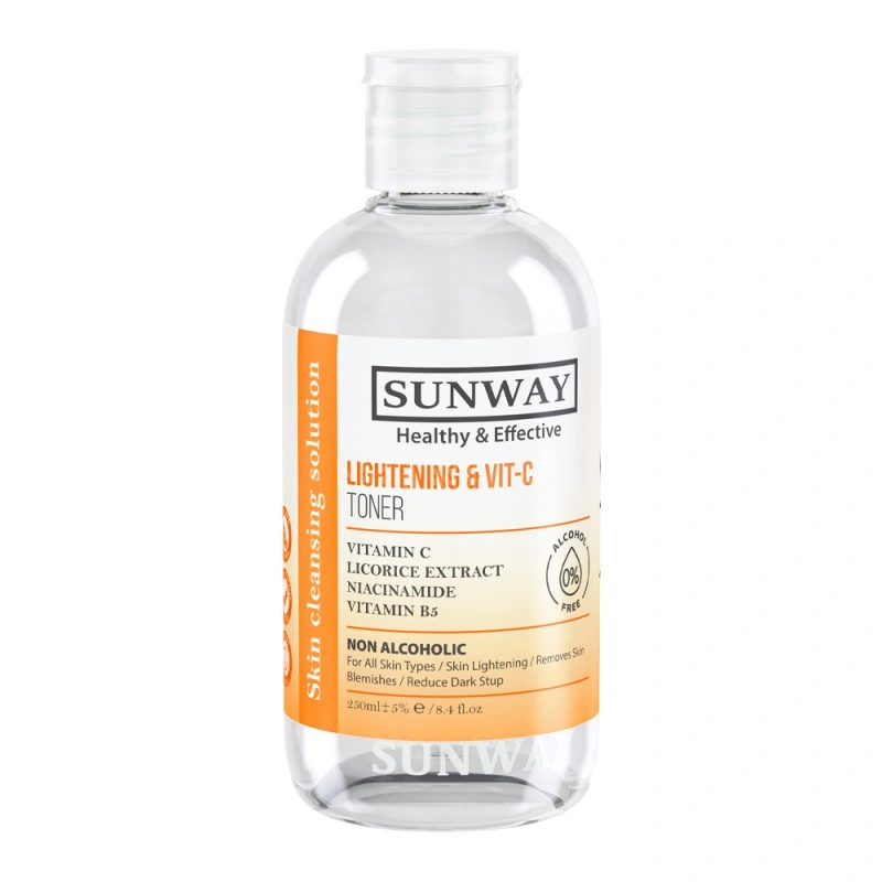 محصول: تونر روشن کننده پوست سان وی (محلول پاک کننده و روشن کننده پوست) – مورد استفاده برای: پوست – م