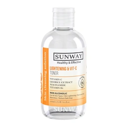 محصول: تونر روشن کننده پوست سان وی (محلول پاک کننده و روشن کننده پوست) – مورد استفاده برای: پوست – م